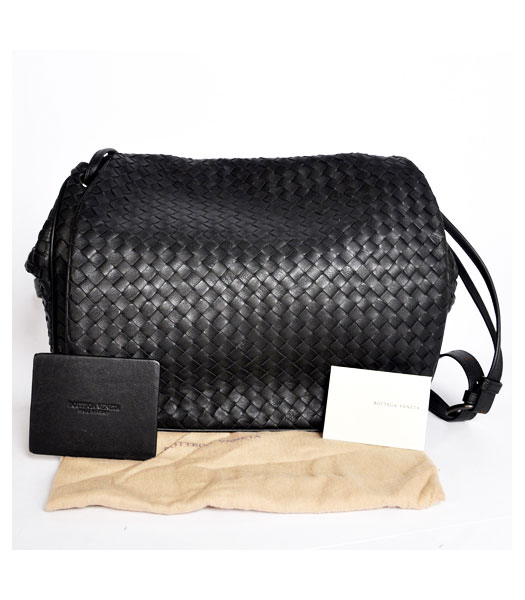 Borsa Bottega Veneta Woven agnello nero della spalla